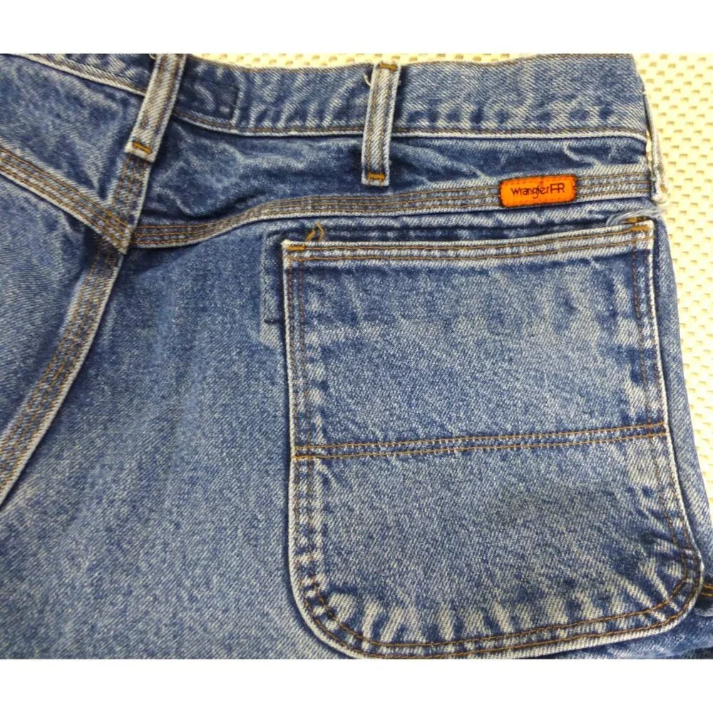 Wrangler FR Riggs Workwear Flame-Resistant Mens Jeans 40x30 100% Cotton Denim Bl - Picture 10 of 11